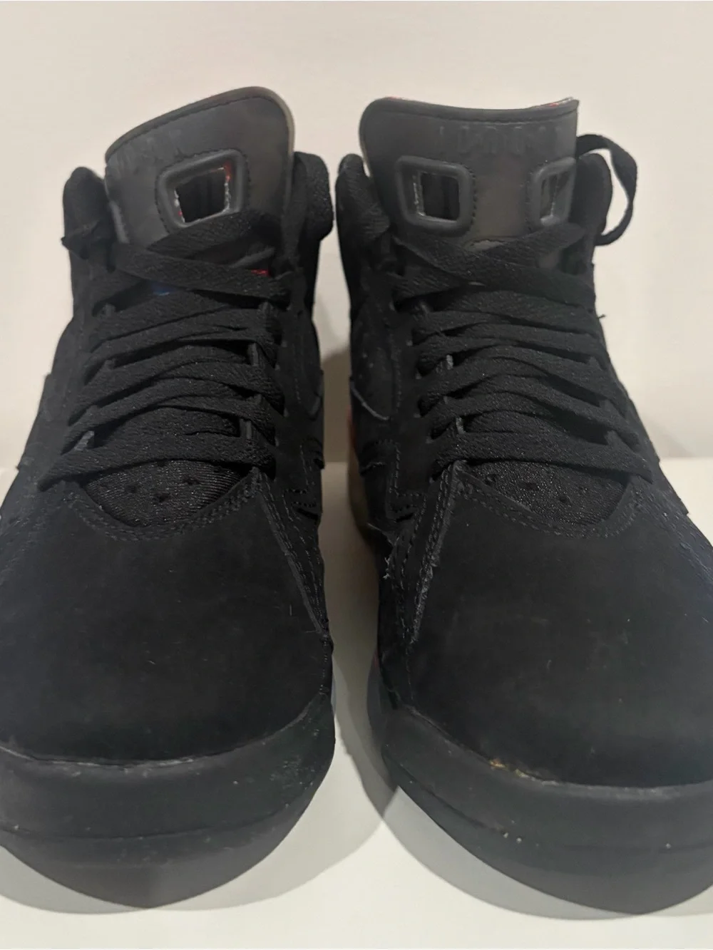 Air Jordan Black and Red High-Top Sneakers